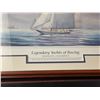 Image 2 : Framed 1990 Artist Signed "Legendary Yachts Of Racing" Resolute V Shamrock