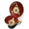 Image 1 : Vintage Aynsley "Royalty" Hand Painted Tea Cup & Saucer With Stand