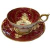 Image 2 : Vintage Aynsley "Royalty" Hand Painted Tea Cup & Saucer With Stand