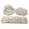 Image 1 : 4x Vintage Belleek Shamrock Pieces: Cup & Saucer + 2 Plates