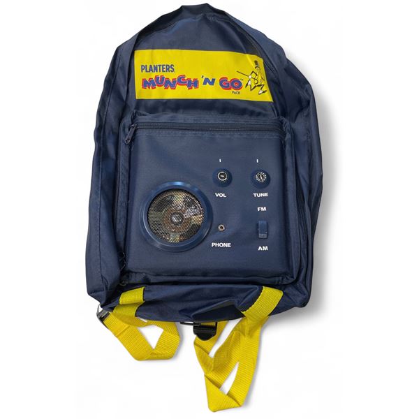 Vintage Planters Peanut's  Munch N' Go Pack  Backpack With Built In Radio