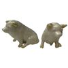 Image 2 : 2x Vintage Belleek Pig Figurines