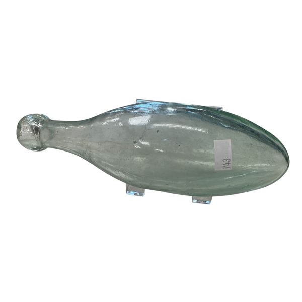 Early Hand Blown Torpedo Glass Bottle
