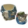 Image 3 : Vintage Majolica Bulldog Humidor (Chipped)