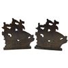 Image 2 : 2x Vintage "A Galleon In The Time Of Elizabeth 1558-1603" Bronze Bookends