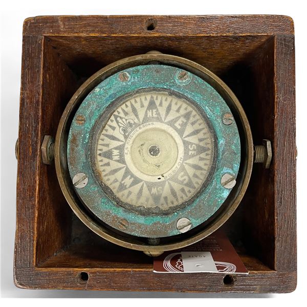 Vintage E.S. Ritchie & Sons Boston Ships Compass