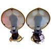 Image 2 : 2x Vintage Art Nouveau Style Oliver Tupton Table Lamps