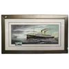 Image 1 : Limited Edition RMS Empress Of Ireland Commemorative Framed Lithograph & Stamp