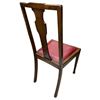 Image 3 : 4x Vintage Edwardian Red Leather Top Chairs