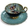 Image 1 : Rare Vintage Aynsley Hand Painted Butterfly Tea Cup & Saucer