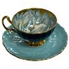 Image 2 : Rare Vintage Aynsley Hand Painted Butterfly Tea Cup & Saucer