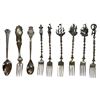 Image 1 : Assorted Silver Cutlery: Stamped With Cross, 90, Lion