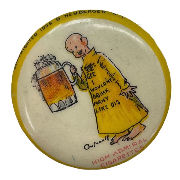 1896 High Admiral Cigarettes Pinback