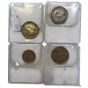 Image 2 : 8x Vintage Canadian Silver Coins: 4x Quarters & 4 Dimes
