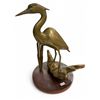 Image 1 : Vintage Brass Crane Figurine