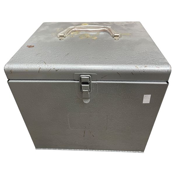 Vintage Metal Lock Box With Empty Hudson's Bay Company Slide Trays