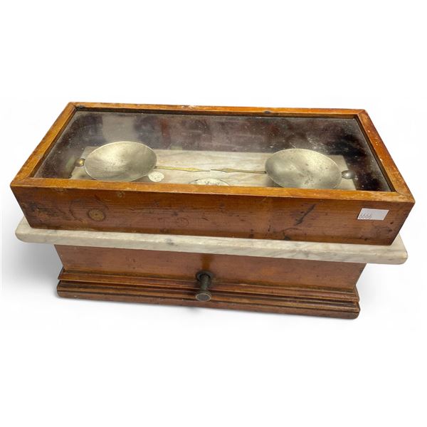 Antique Marble Top Apothecary Scale