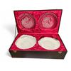 Image 1 : Vintage Set Of Hoya Crystal Floral Plates