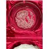Image 2 : Vintage Set Of Hoya Crystal Floral Plates