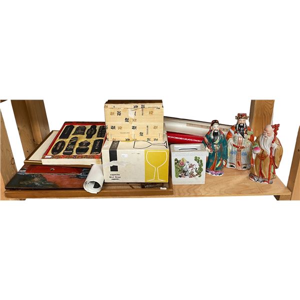 Group - Asian Sculptures, Scrolls, Pictures, Artwork, Etc.