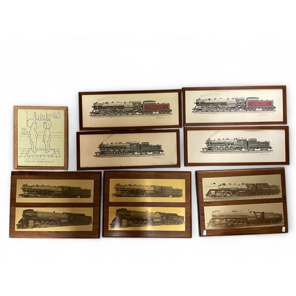 Vintage CP Rail Artwork & Plaques w/ Comedic Cartoon