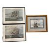 Image 3 : Framed Prints of Famous Ships by Chas Landgren (x6)