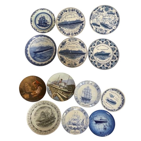 Group - Decorative nautical plates (Approx. x12)