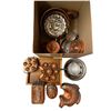 Image 1 : Group - Vintage copper cake pans and cake pan wall décor
