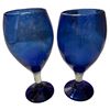Image 2 : Blue glass wine glass set (x12)