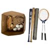 Image 1 : Group - Vintage sports equipment including badminton racquets, baseball gloves & bats, etc.