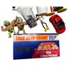 Image 2 : Group - Misc. toys, Coca-Cola bucket, puzzle, World Industries skateboard toy, vintage syrup contain