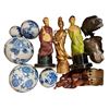 Image 1 : Group - Collection of Asian figurines and decorative spheres