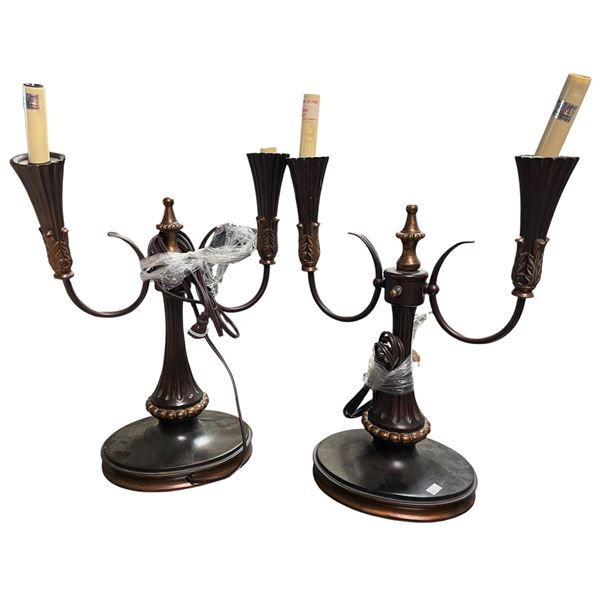 2 pc - Vintage electric candelabras