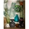 Image 2 : Box of vintage glass, ceramic and metal bottles & containers