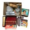 Image 1 : 2 pc - Boxes of vintage books, toys, reel to reels, etc.