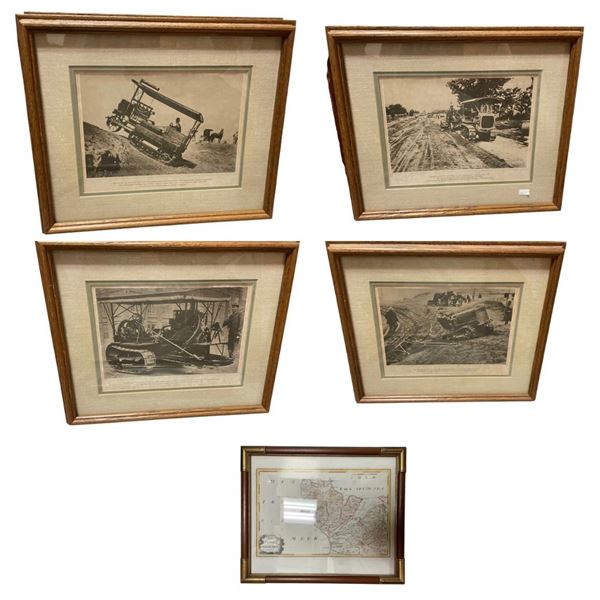5 pc - (x4) Framed prints of pioneer pictures