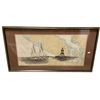 Image 2 : Framed pen & ink art on map by "B. Mann" & framed print of the "Invercargill" ship