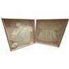 Image 1 : Shadowbox framed vintage baby clothes