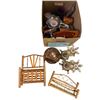 Image 1 : Collection of vintage candle holders, copper kettle, key holders, etc.