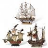 Image 1 : 3 pc - Wooden ship models including "Santa Maria"