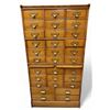 Image 1 : Vintage oak barristers book case w/ brass drawer pulls - x6 pc