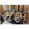 Image 2 : 2pc - Shelf of silver plated serving dishes and kitchen ware