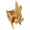 Image 2 : 2 pc - Wooden small sled & painted rabbit garden box