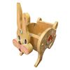 Image 3 : 2 pc - Wooden small sled & painted rabbit garden box