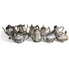 Image 1 : 9x Vintage Plated Teapots