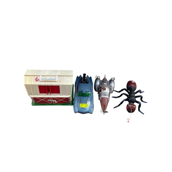 Assorted Toys: Fisher Price, Disney Cars, Giant Ant, & Dr. Seuss Car