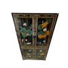 Image 1 : Vintage Asian Lacquered Entertainment Cabinet With Nature Scene Around