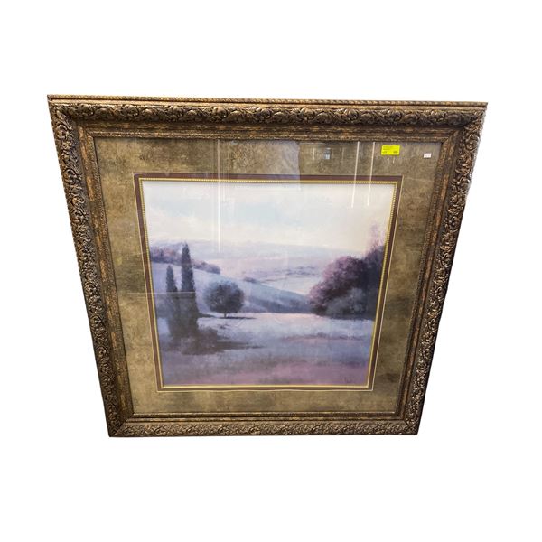 Large Framed Landscape Scene Print