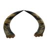 Image 1 : 2x Vintage Horn Carved Statues Depicting A 4-Toed Dragon & Bird