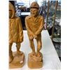 Image 2 : 2x Vintage Arist Signed Wood Figural Carvings